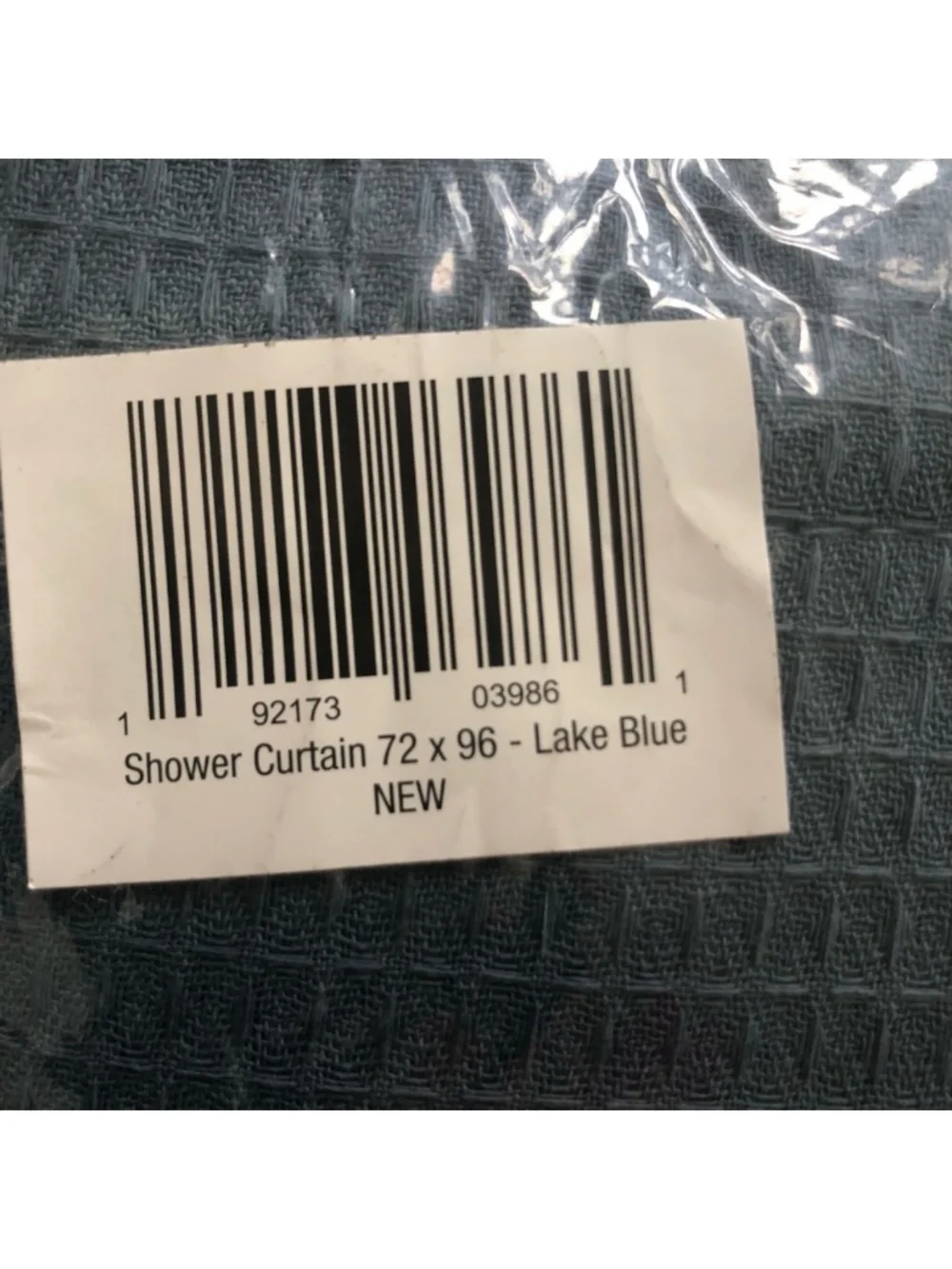 MDesign Lake Blue Waffle New in Bag/with tags Shower Curtain
